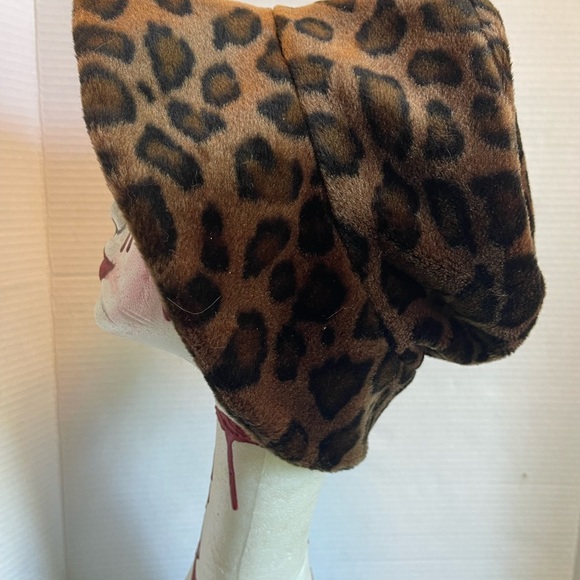 Vintage Liz Claiborne Animal Print Bucket Hat Plush One Size - Picture 4 of 7